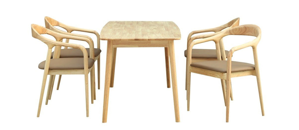 Mesa TRANSILVANIA, madera natural, 120 x 75 cms