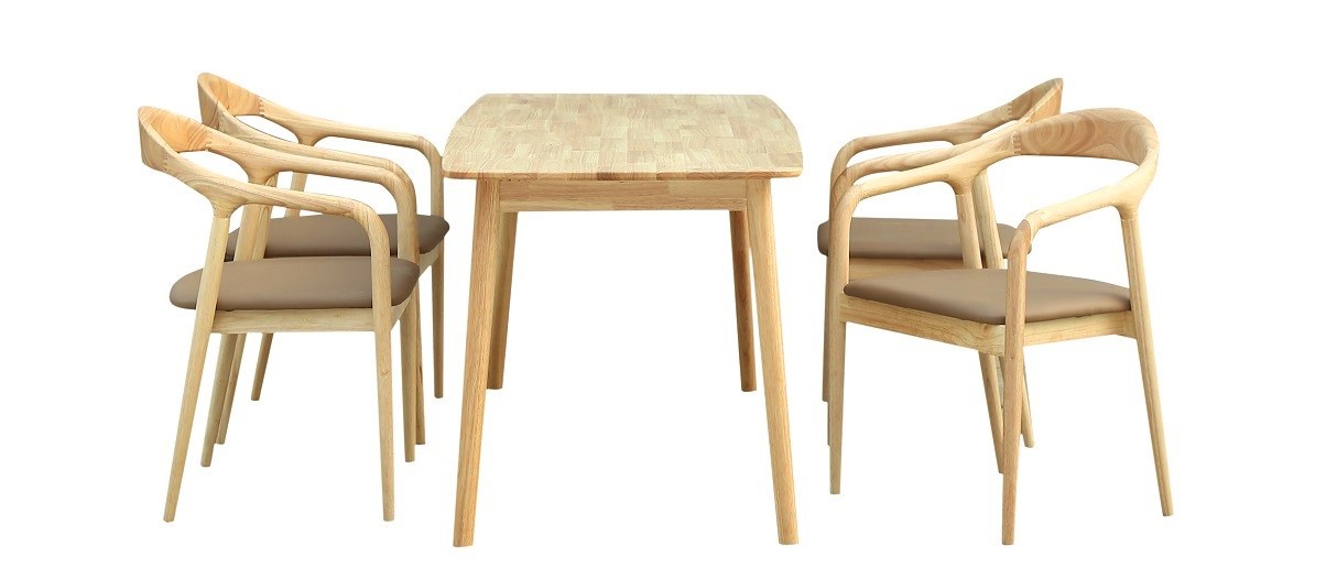 Mesa TRANSILVANIA, madera natural, 120 x 75 cms