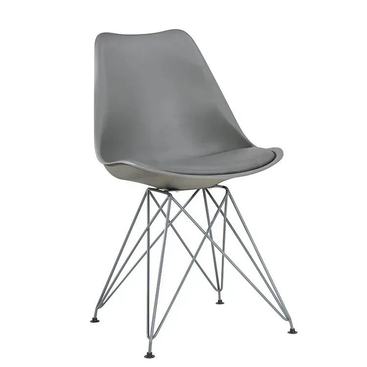 Silla BELLA (SU), cromada, carcasa y cojín gris oscuro