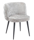 Silla BERG, metal, tapizado tejido cremona gris