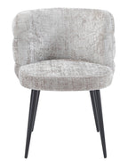 Silla BERG, metal, tapizado tejido cremona gris
