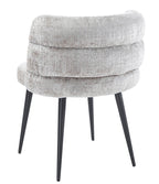 Silla BERG, metal, tapizado tejido cremona gris