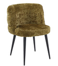 Silla BERG, metal, tapizado tejido cremona verde