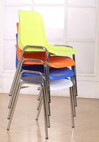 Silla CARCASA, apilable, cromada, polipropileno negro