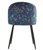Silla CARNAVAL YELLOW, metal, tapizado velvet amarillo con trasera carnaval