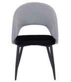 Silla CLEO, metal, tapizado pata de gallo con negro