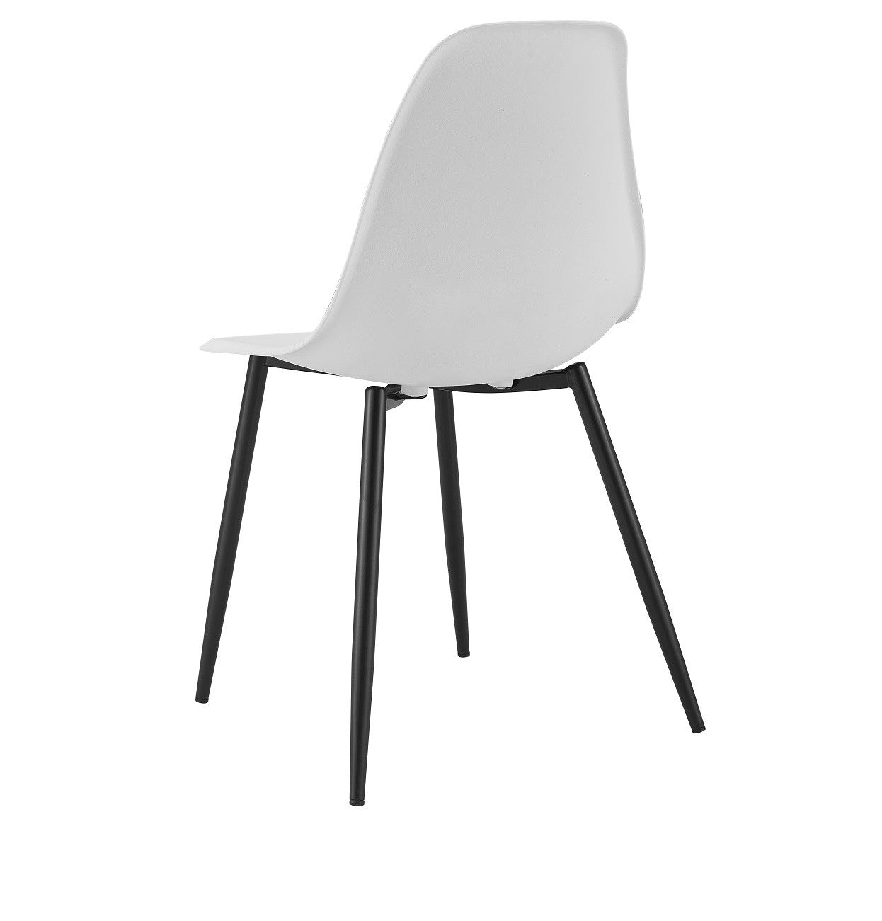 Silla CLUNY, metal negro, polipropileno blanco