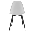 Silla CLUNY, metal negro, polipropileno blanco