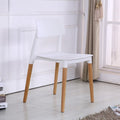 Silla CROSCAT (SU), madera, polipropileno blanco