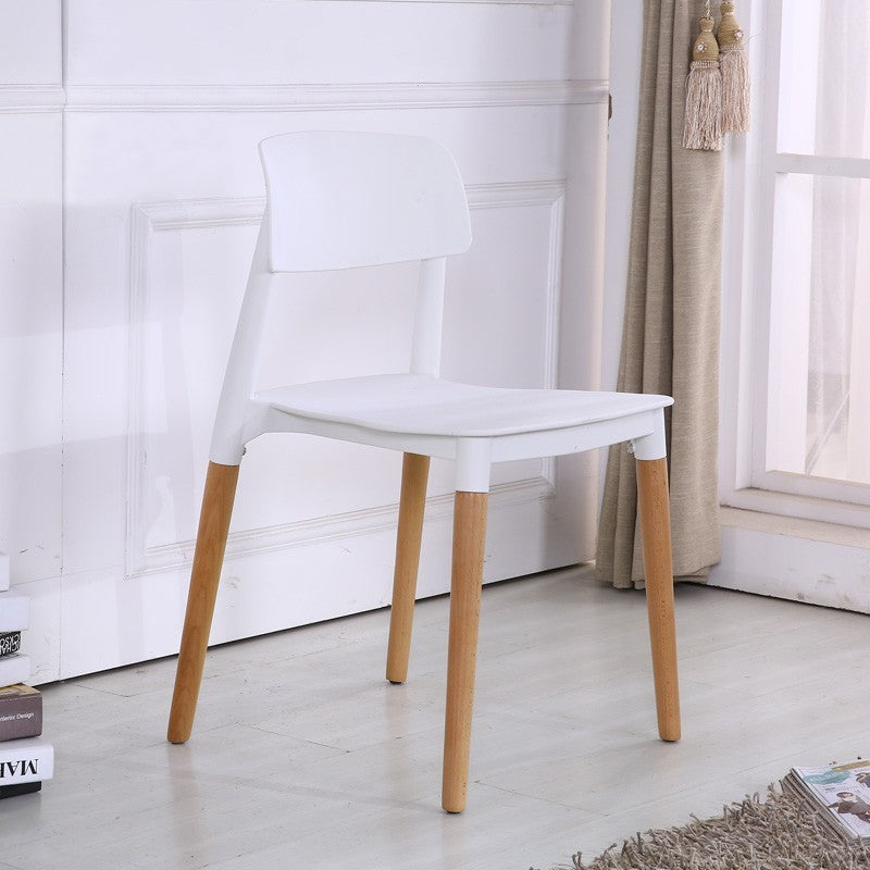 Silla CROSCAT (SU), madera, polipropileno blanco
