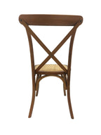 Silla CROSS SX, madera de haya, nogal, asiento de ratán