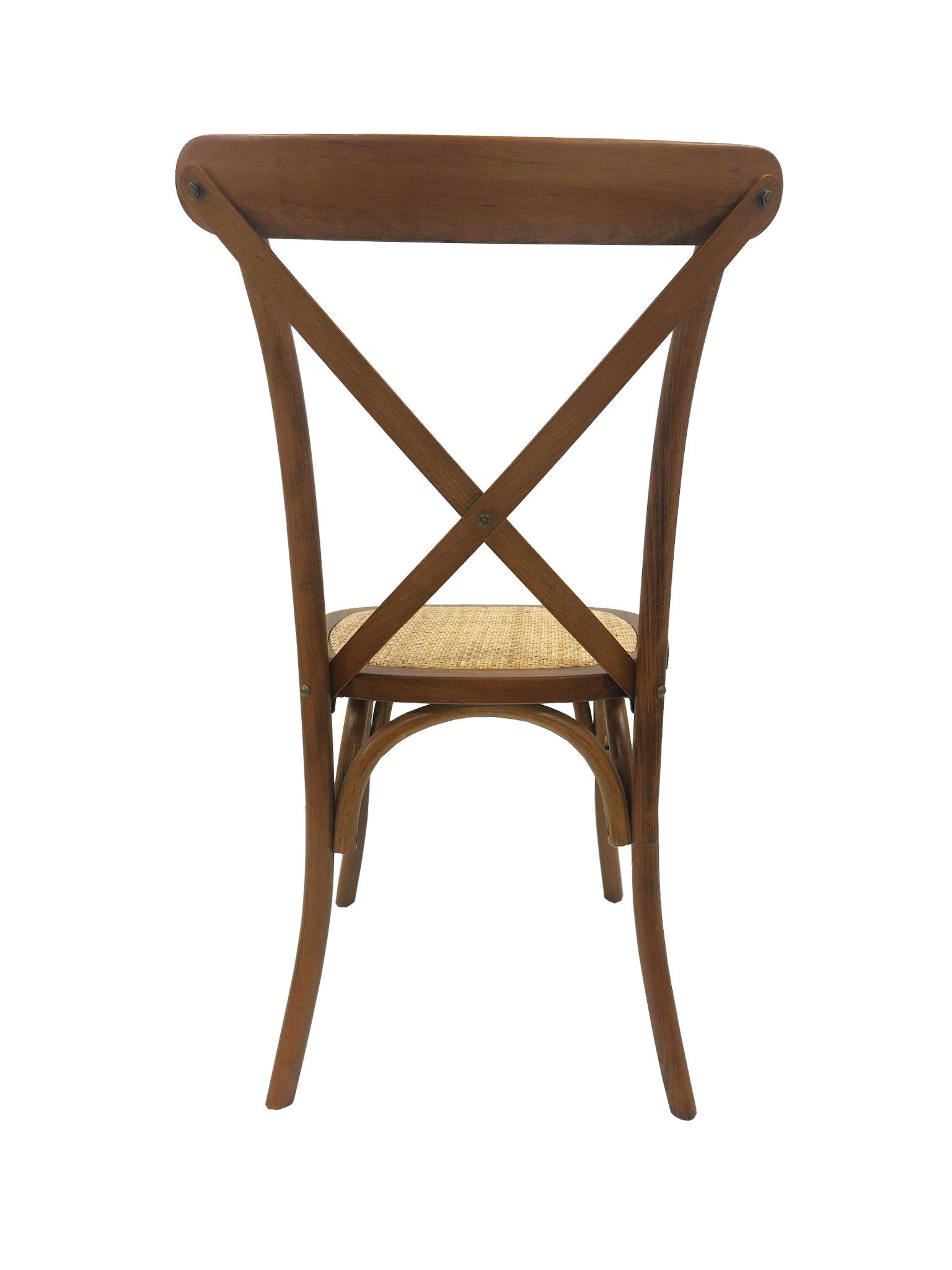 Silla CROSS SX, madera de haya, nogal, asiento de ratán