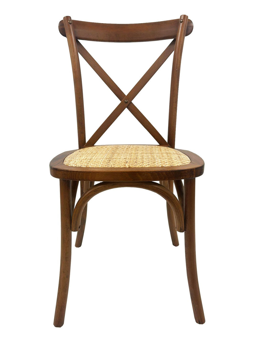Silla CROSS SX, madera de haya, nogal, asiento de ratán