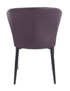 Silla DAVOS, metal, tapizado similpiel marrón y blanco