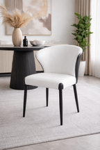 Silla DAVOS, metal, tapizado similpiel marrón y blanco