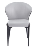 Silla DAVOS, metal, tapizado similpiel marrón y gris