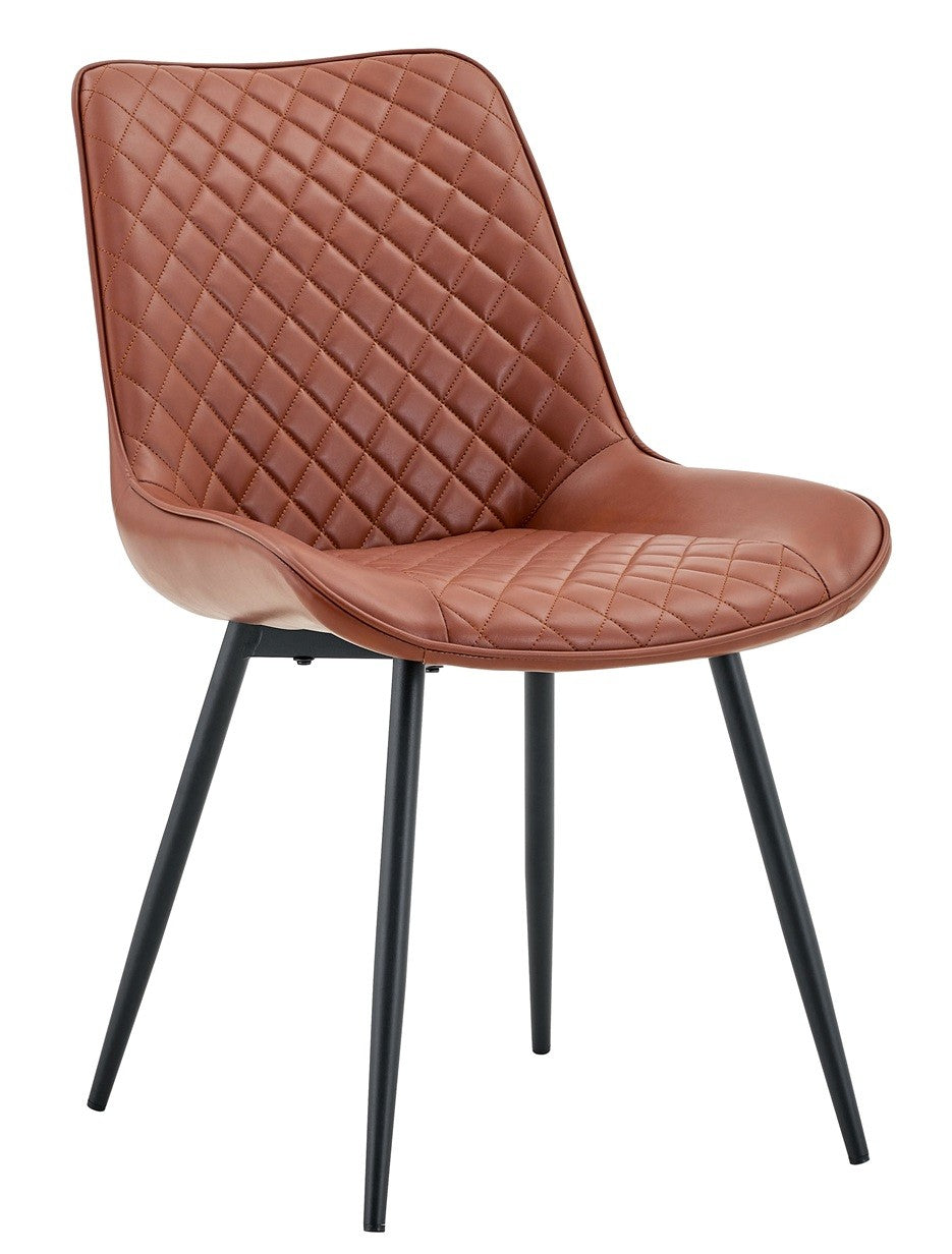 Silla FELICIA, metal, tapizado similpiel vintage 20
