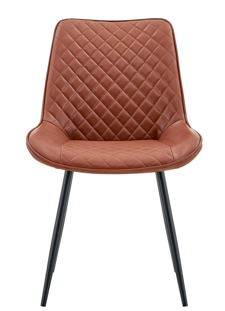 Silla FELICIA, metal, tapizado similpiel vintage 20