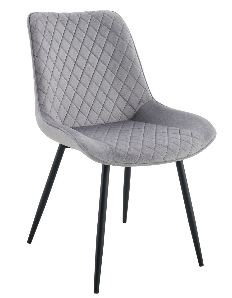 Silla FELICIA, metal, tapizado velvet gris claro