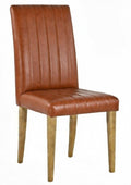 Silla GENOVA, patas metálicas, tapizado similpiel vintage 20