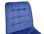 Silla GILDA, metal, dorado, tejido velvet azul