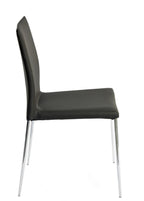 Silla INMA, apilable, metal, similpiel negra