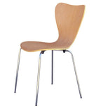 Silla JACOBO, apilable, cromada, acabado natural
