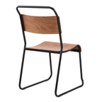Silla LIVERPOOL, apilable, negra, contrachapado de abedul