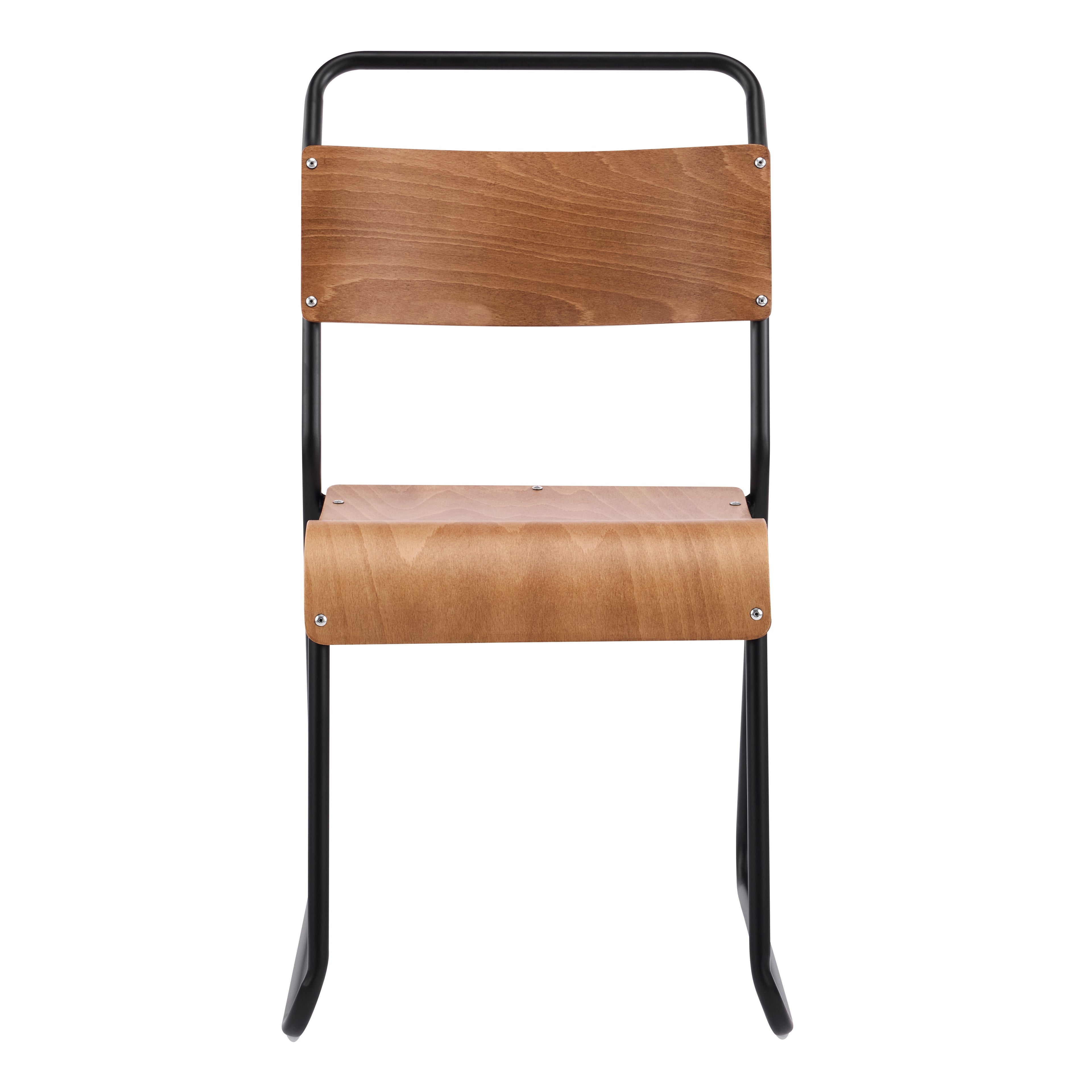 Silla LIVERPOOL, apilable, negra, contrachapado de abedul