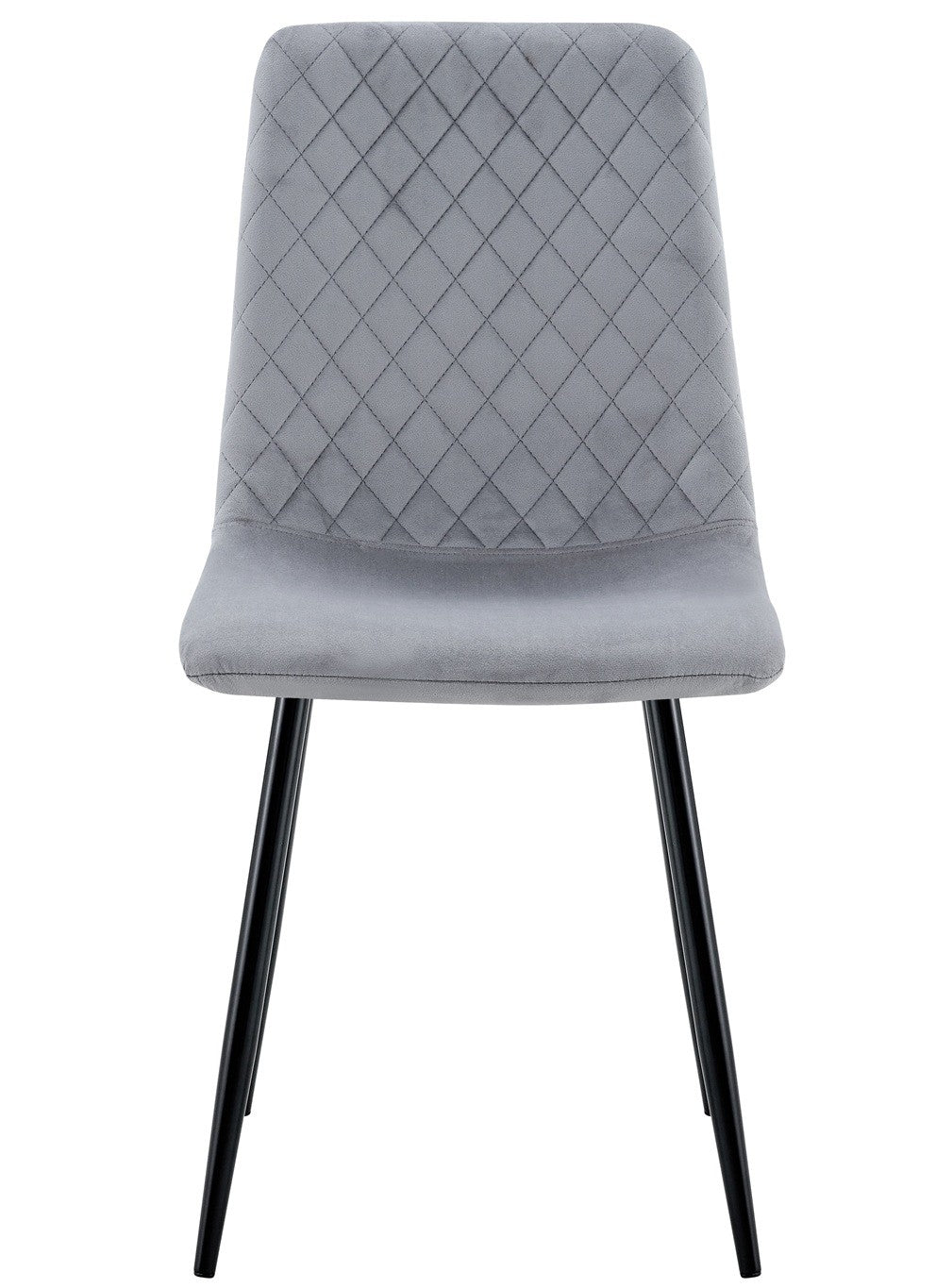 Silla LUCIA NEW, metal, tapizado velvet gris oscuro