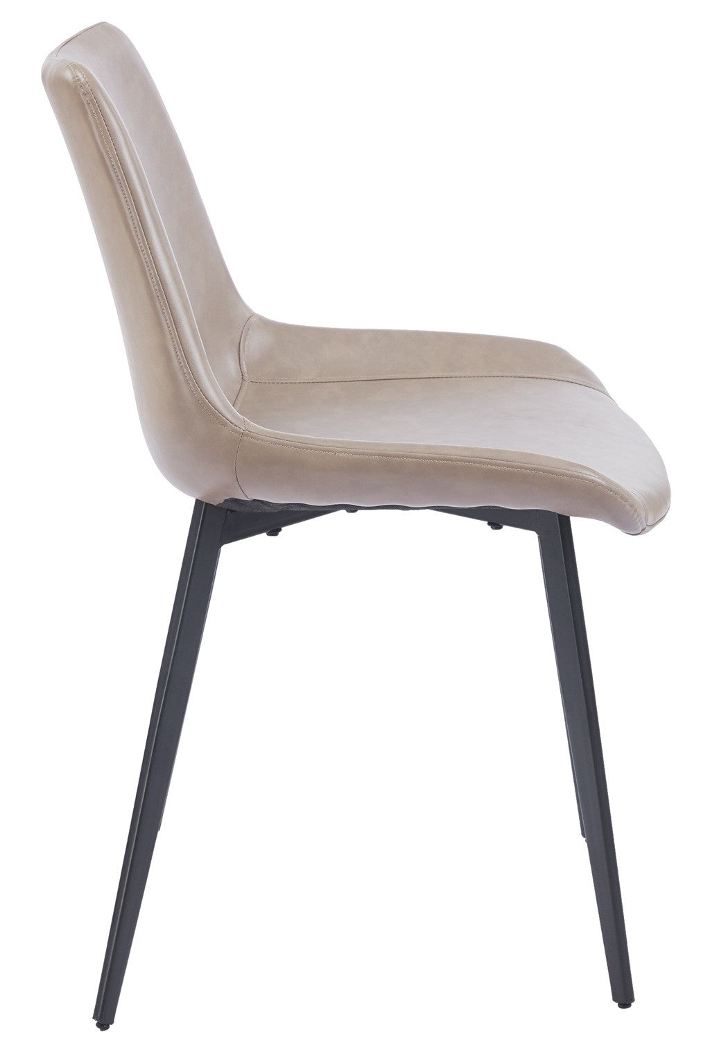 Silla MADRIGAL, metal, similpiel vintage gris