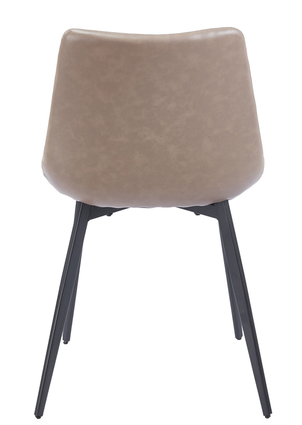 Silla MADRIGAL, metal, similpiel vintage gris
