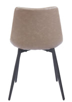 Silla MADRIGAL, metal, similpiel vintage gris