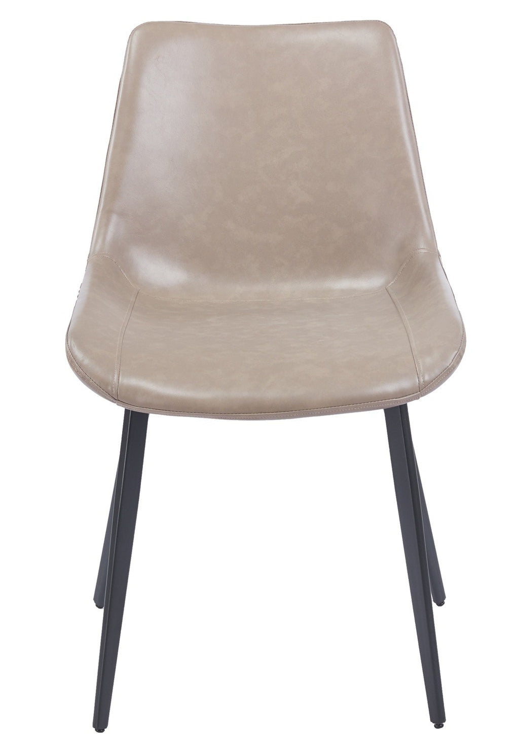 Silla MADRIGAL, metal, similpiel vintage gris