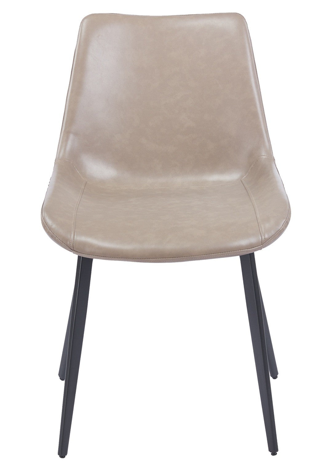 Silla MADRIGAL, metal, similpiel vintage gris