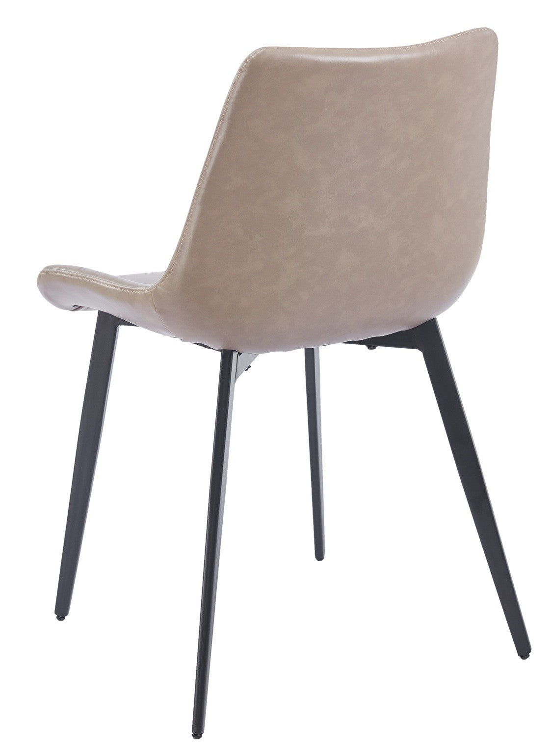 Silla MADRIGAL, metal, similpiel vintage gris