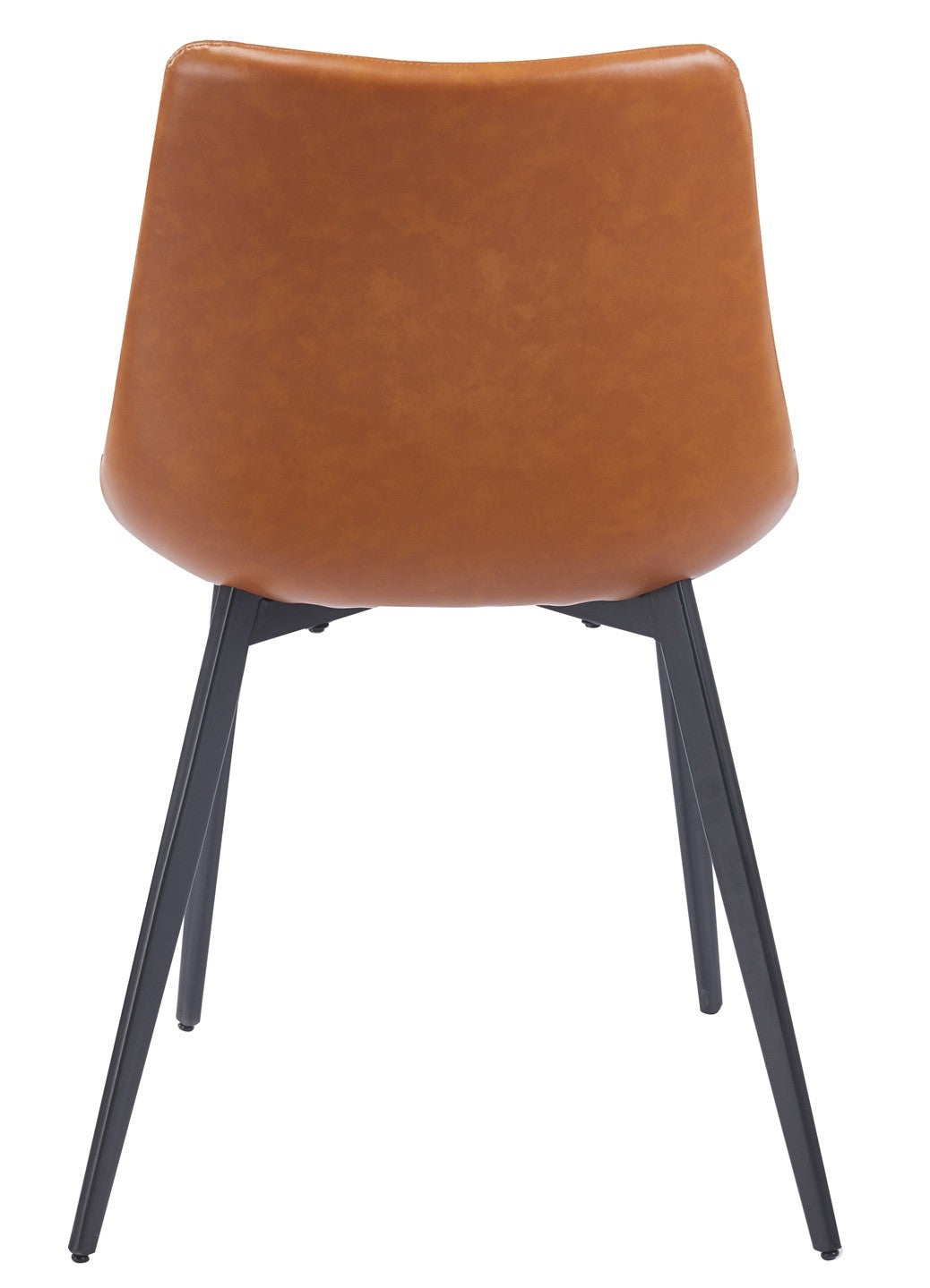 Silla MADRIGAL, metal, similpiel vintage marrón