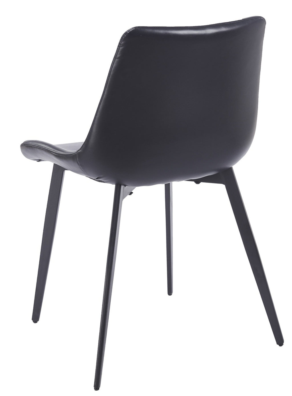 Silla MADRIGAL, metal, similpiel vintage negra