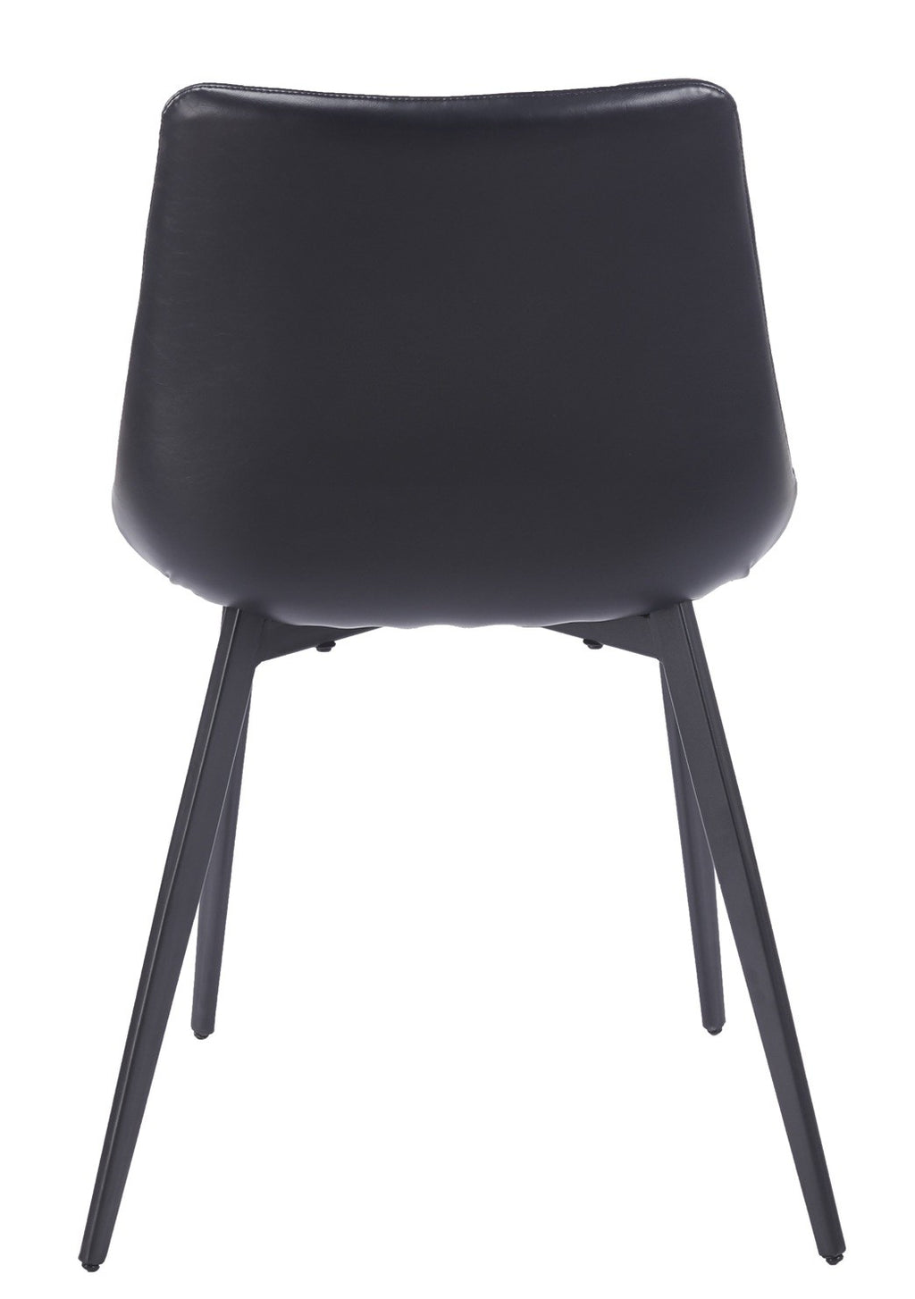 Silla MADRIGAL, metal, similpiel vintage negra