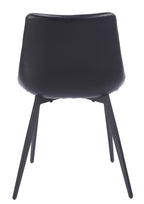 Silla MADRIGAL, metal, similpiel vintage negra