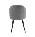 Silla MAGDA NEW, metal, tapizado velvet gris