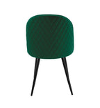 Silla MAGDA NEW, metal, tapizado velvet verde