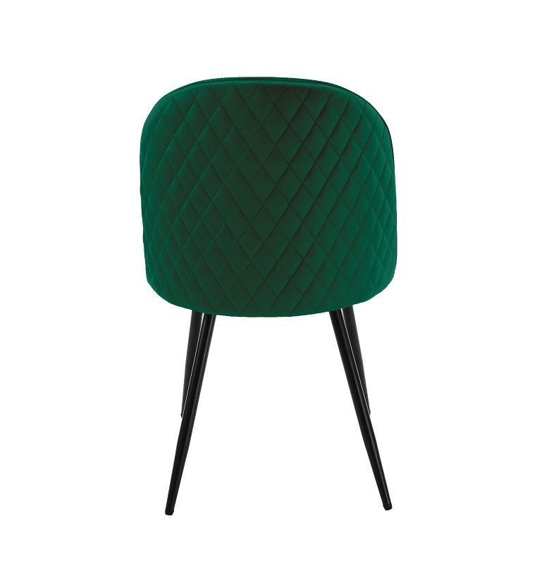 Silla MAGDA NEW, metal, tapizado velvet verde