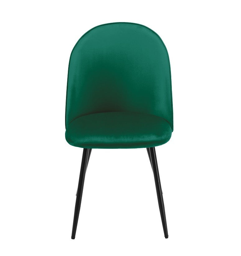 Silla MAGDA NEW, metal, tapizado velvet verde