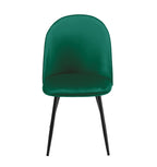Silla MAGDA NEW, metal, tapizado velvet verde