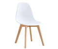Silla MARAIS, madera, polipropileno blanco
