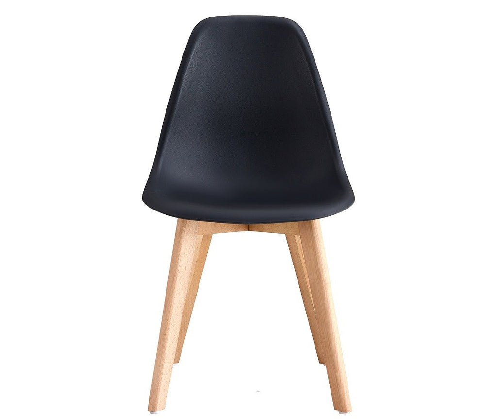 Silla MARAIS, madera, polipropileno negro