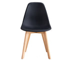 Silla MARAIS, madera, polipropileno negro