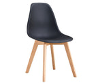 Silla MARAIS, madera, polipropileno negro
