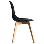 Silla MARAIS, madera, polipropileno negro